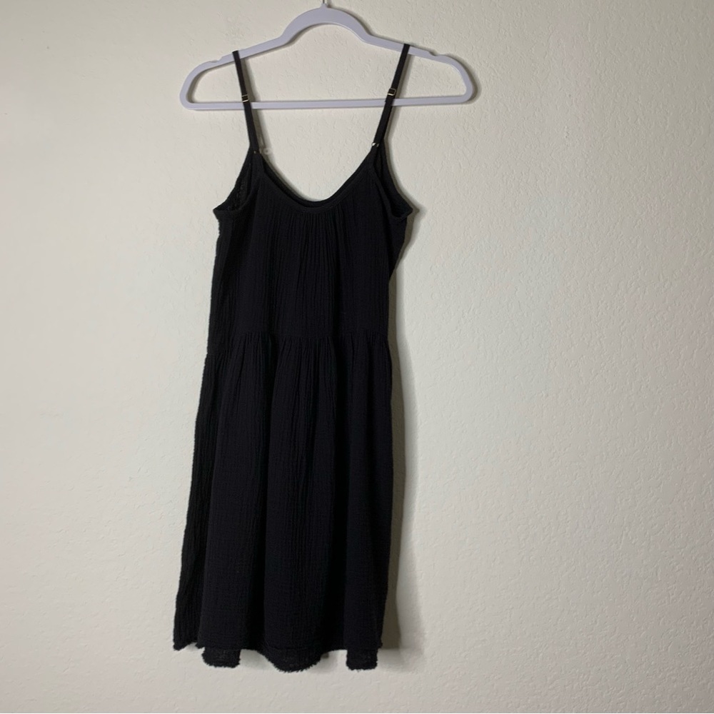 Nation LTD Womens black Addie tiered gauze cotton mini dress S - Picture 11 of 11